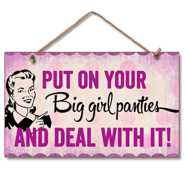Highland Woodcrafters BIG GIRL HANGING SIGN 9.5 X 5.5 4100118 - main